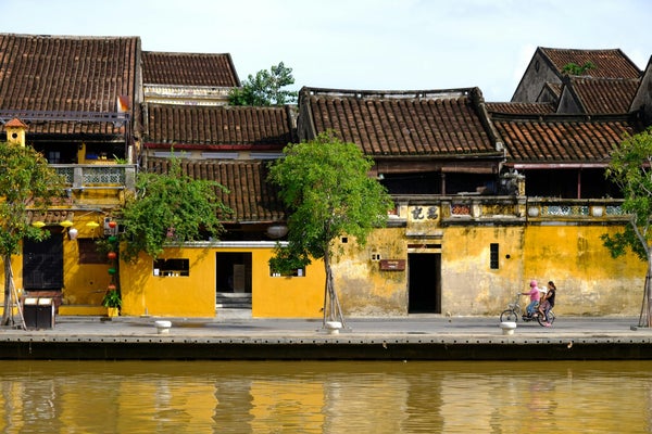 Maison jaune traditionnelle de la vieille ville de Hoi An