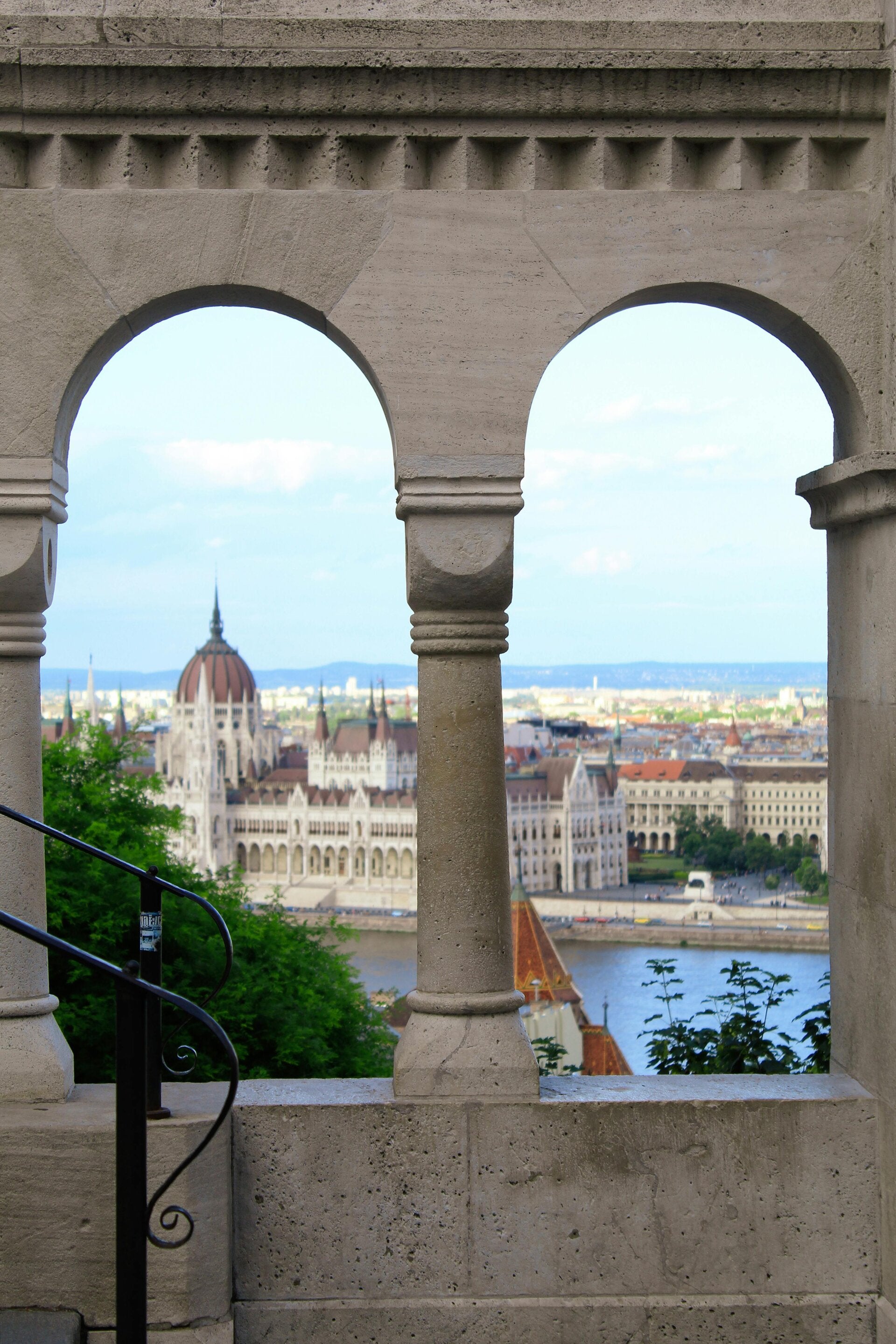 Budapest, Hungary through collums