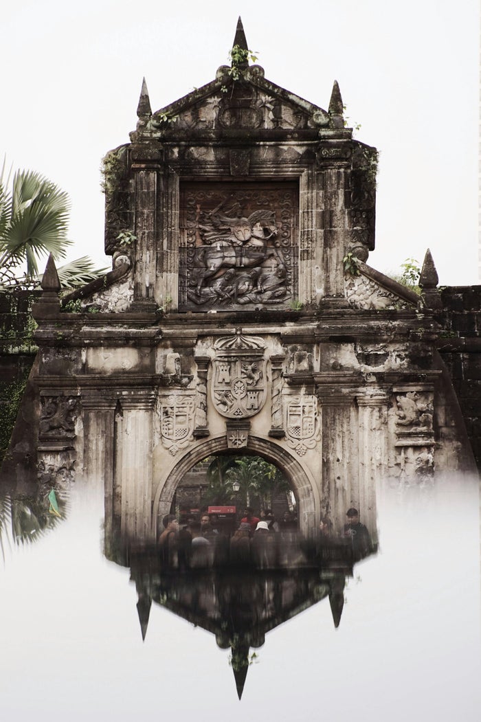 Façade sculptée à Intramuros, Manille
