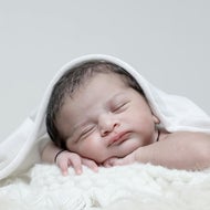 foto van een slapende baby