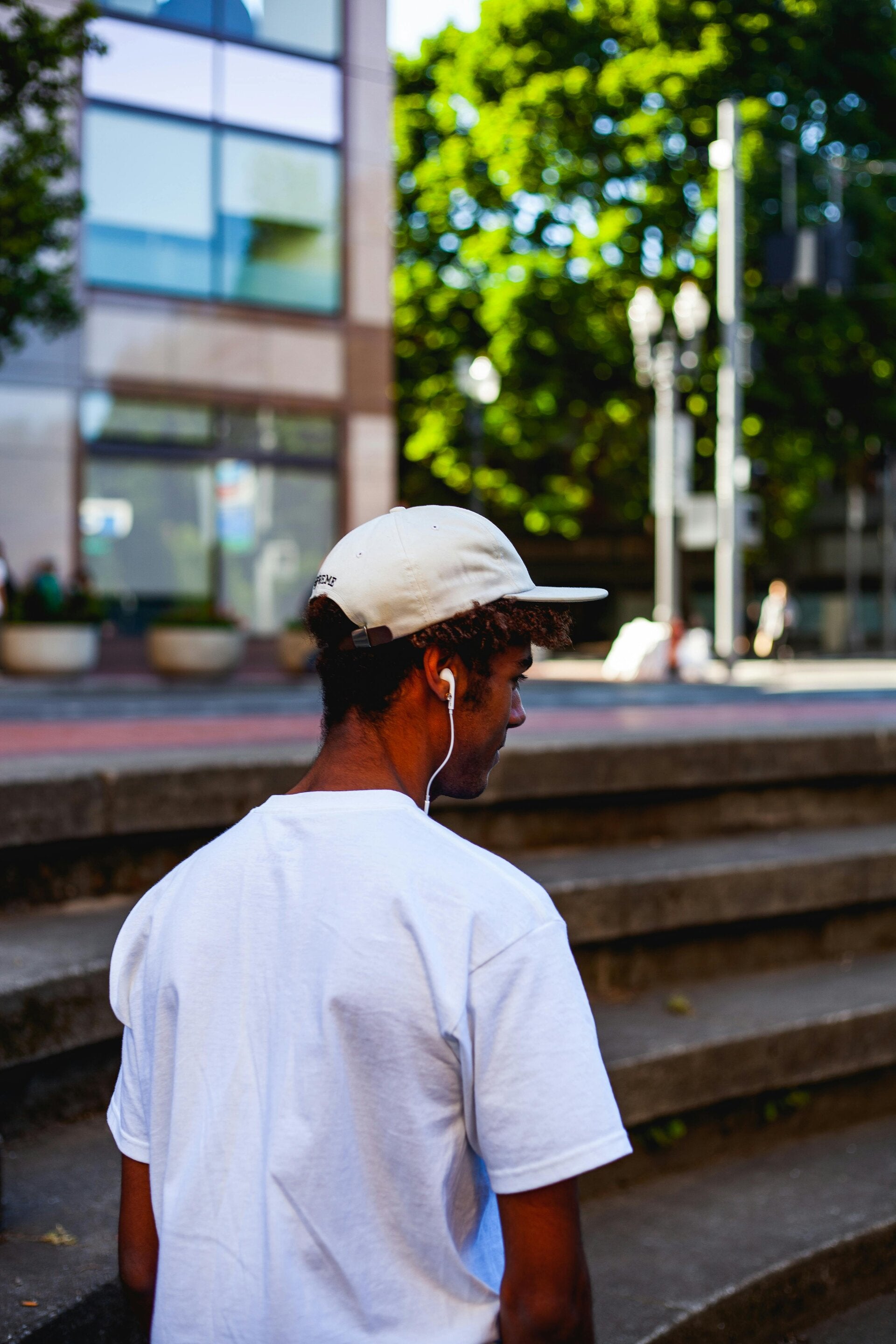 Listening to the Now Yoga audio mindfulness course for self-awareness and yoga psychology.