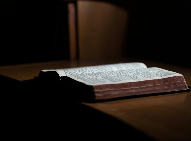 Bible and study setting
