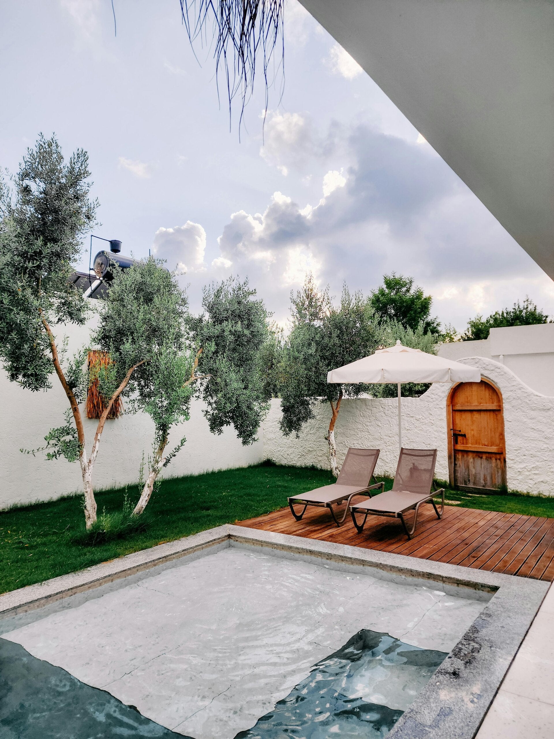 Mediterranean-style customer garden in Limassol designed by Green Planet Landscaping Cyprus, featuring lush greenery, natural stone elements and premium outdoor landscaping.