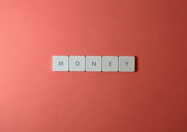 Money scrabble pieces