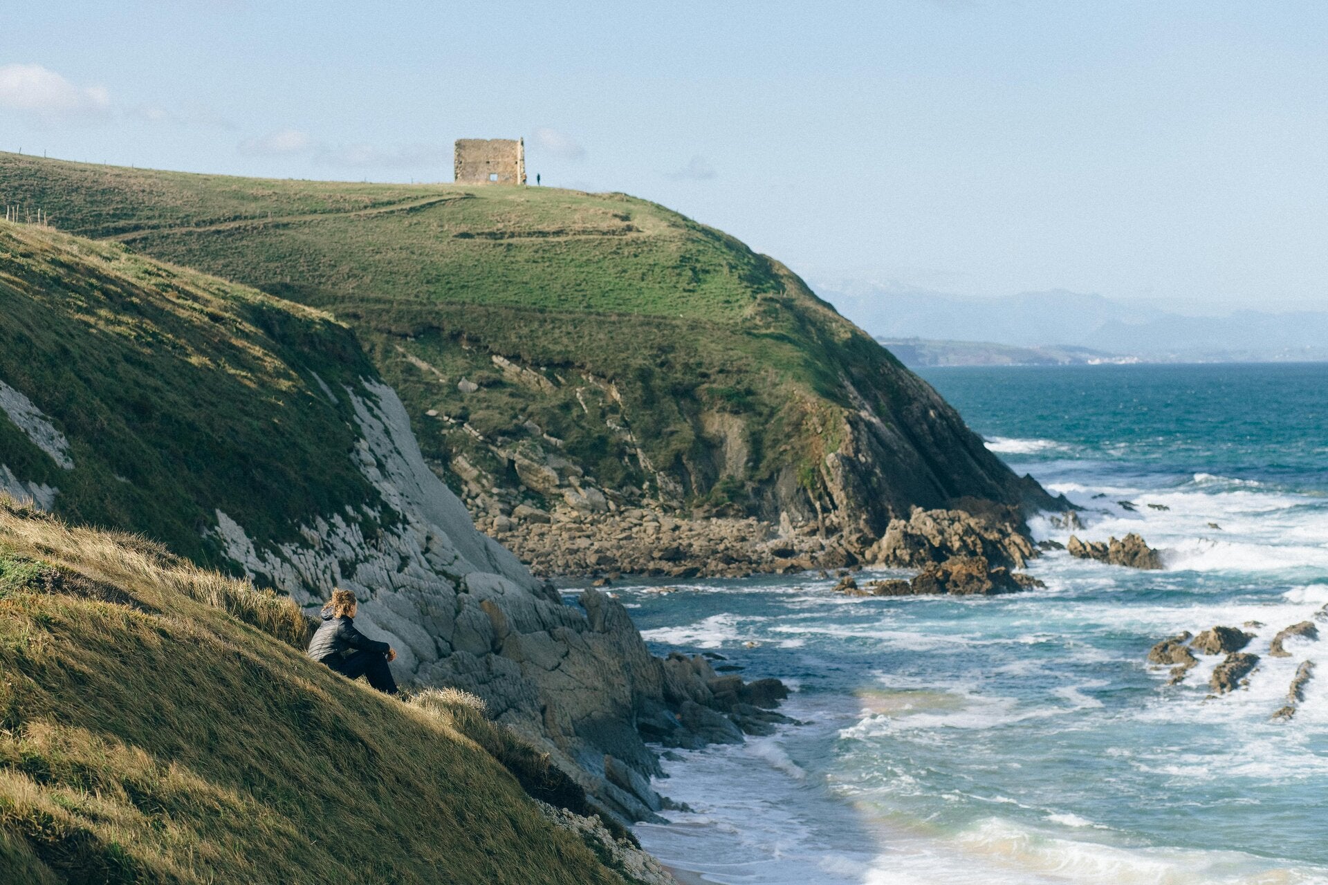 Vue du front de mer et de la Grande Plage de Biarritz au bord de l’océan Atlantiqu