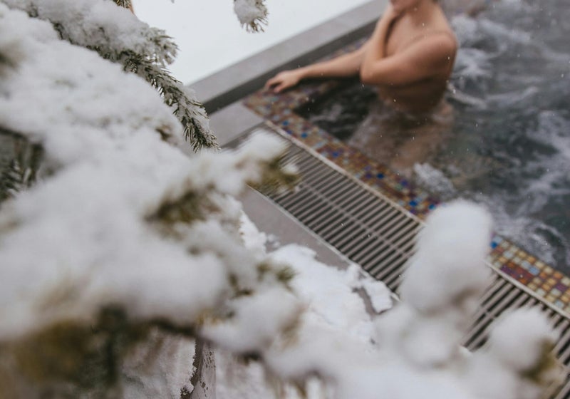 Winterized Hot Tub in Snow