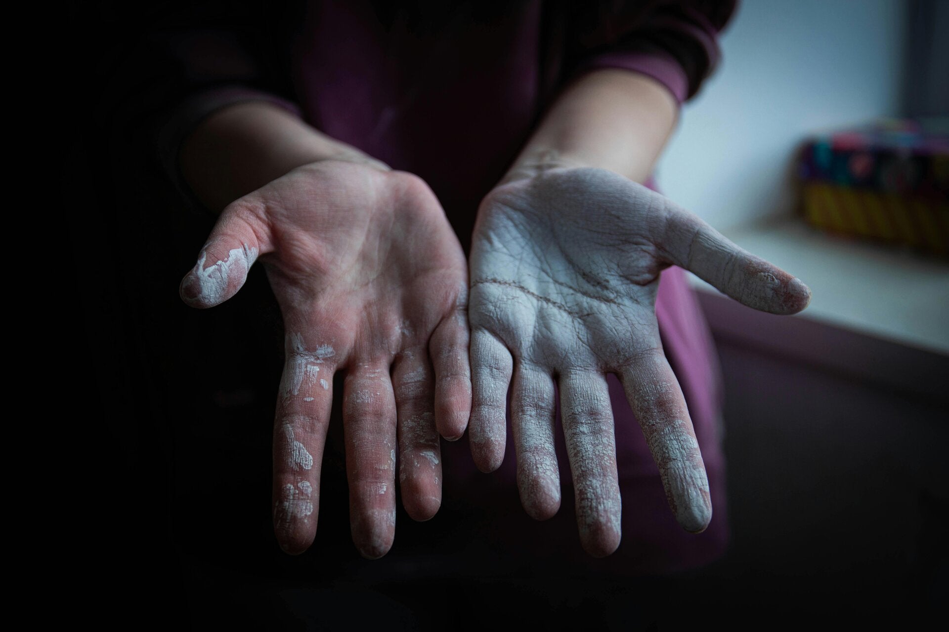 Vieze handen na het klussen