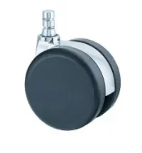 Zadelkruk met verchroomde Gross stabil wielen van 75 mm