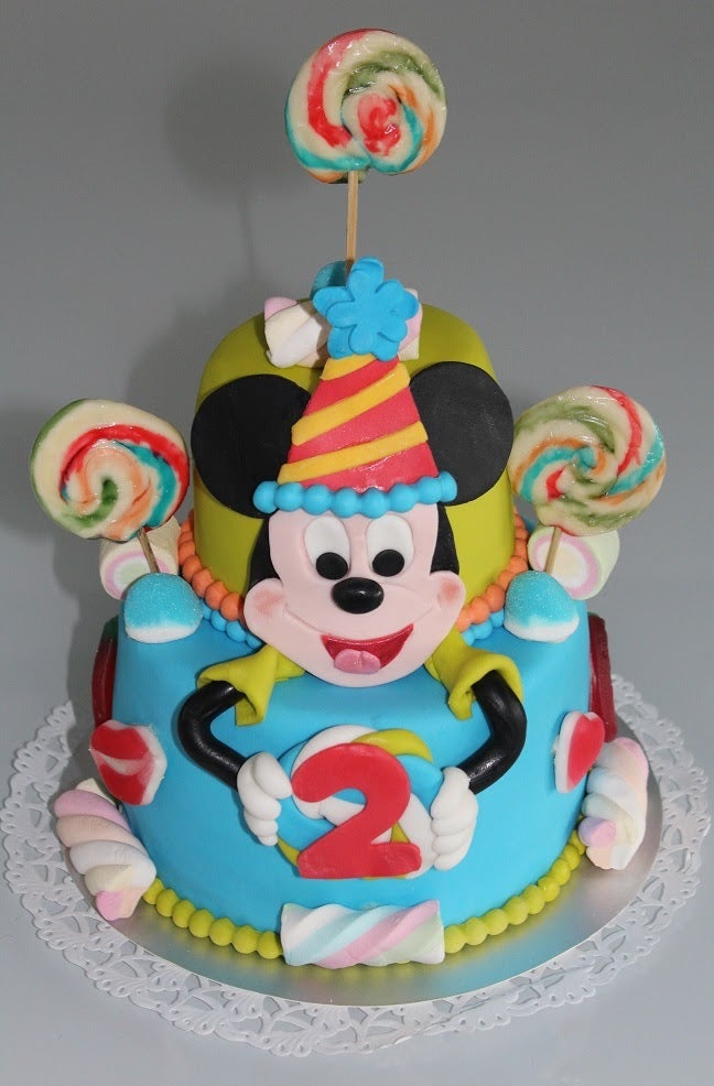 991- Mickey Mouse snoepjes taart.JPG