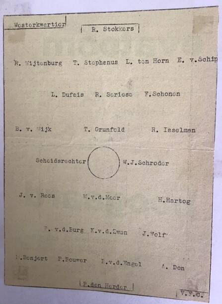 WK 1, seizoen '72/'73. Opstelling Westerkwartier-VFC.