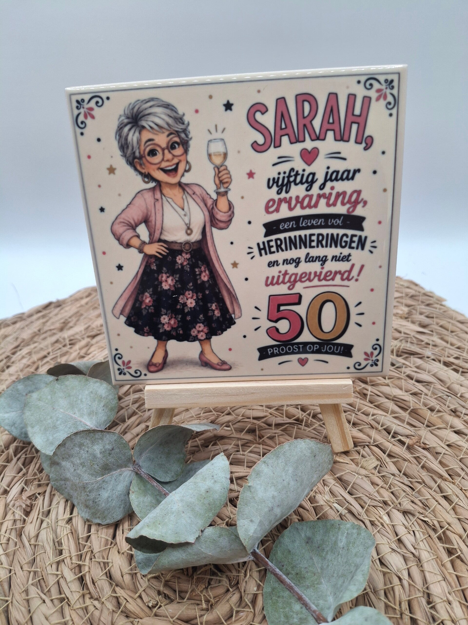 Tegeltje Sarah 50 jaar ervaring