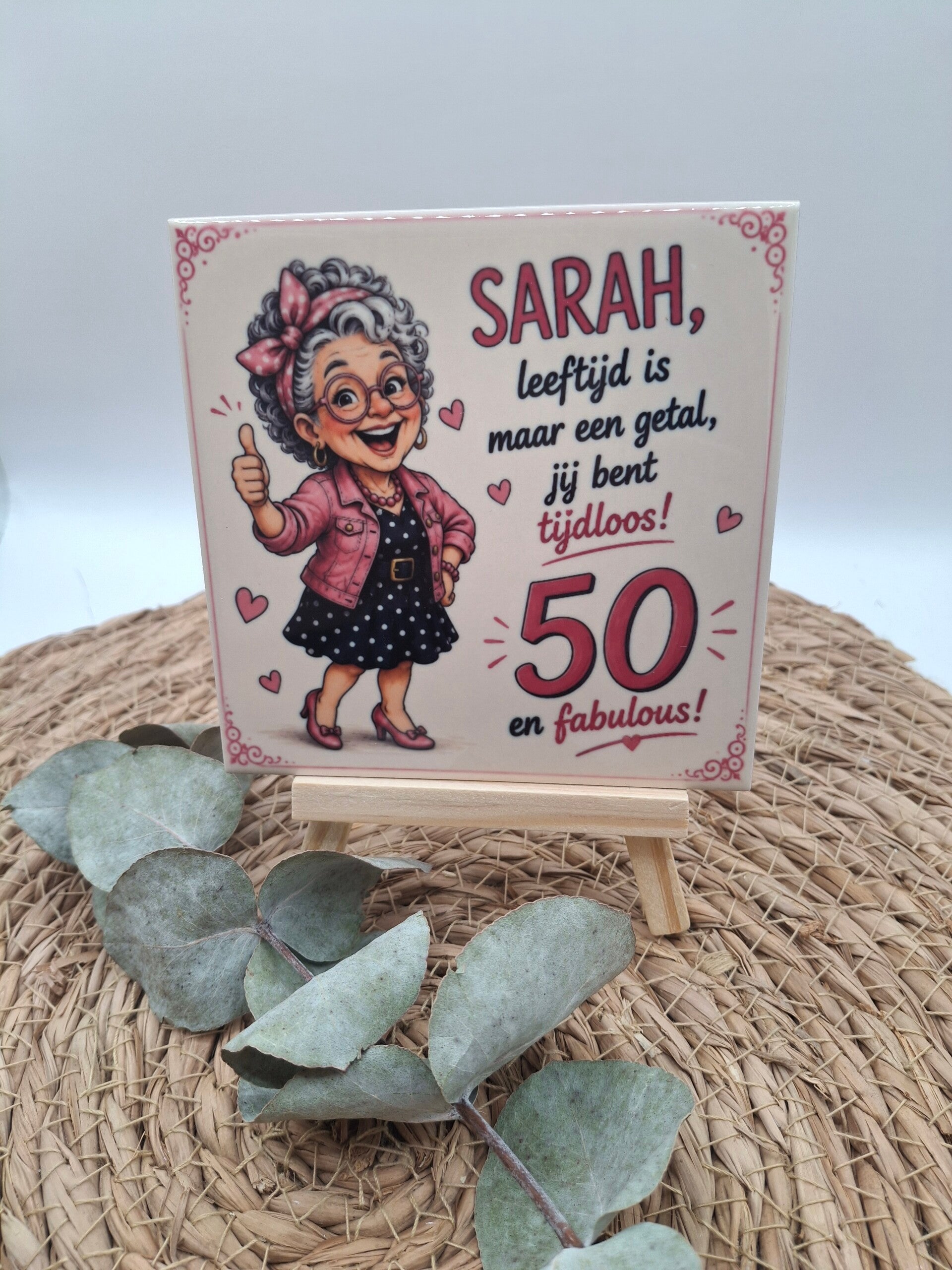 Tegeltje Sarah leeftijd is een getal