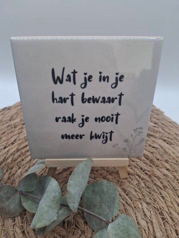 Wat je in je hart bewaart, hartje met takje
