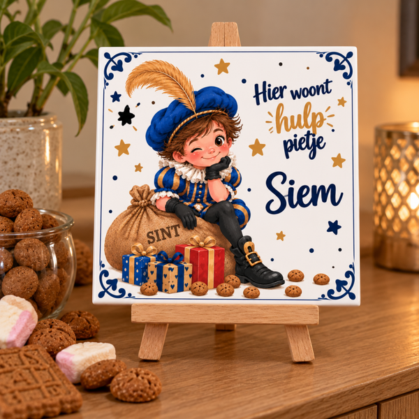 Tegeltje hulp pietje jongen
