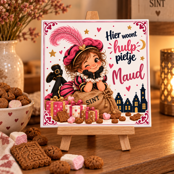 Tegeltje hulp pietje meisje