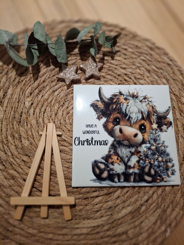 Kerst tegel, hooglander