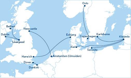 DFDS Seaways routes