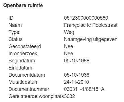 BAG francoise lepoolestraat