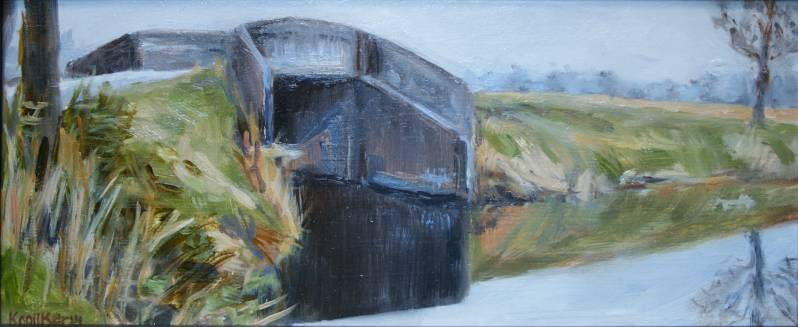 Zondagmiddag 4 | 15 x 33 cm | olieverf op paneel | 2014