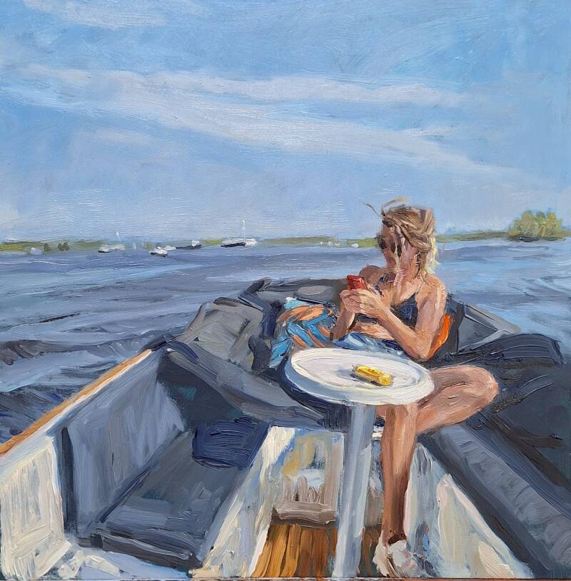 Factor 30 | 30 x 30 cm | olieverf op paneel | 2025
