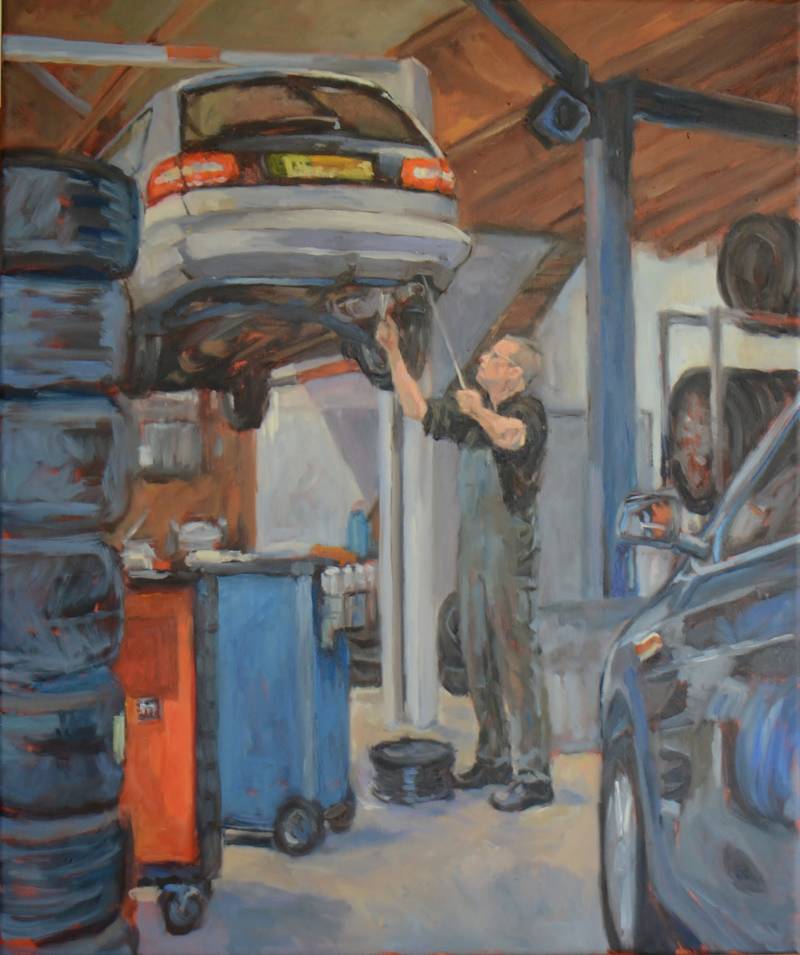 Onder de brug | 50 x 60 cm | olieverf op doek | 2019
