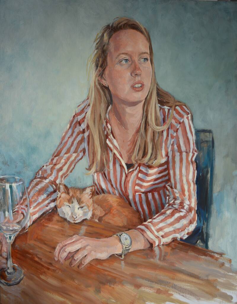 Wat komt | 90 x 70 cm | olieverf op doek | 2023