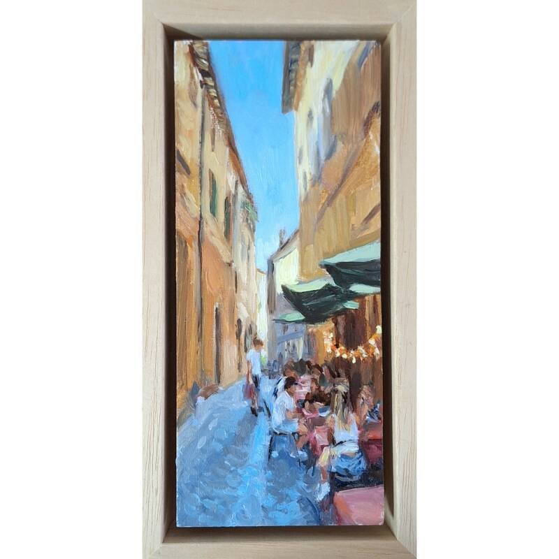 Sole e ombre a Orvieto I | 18,5 x 8 cm | olieverf op paneel |2025