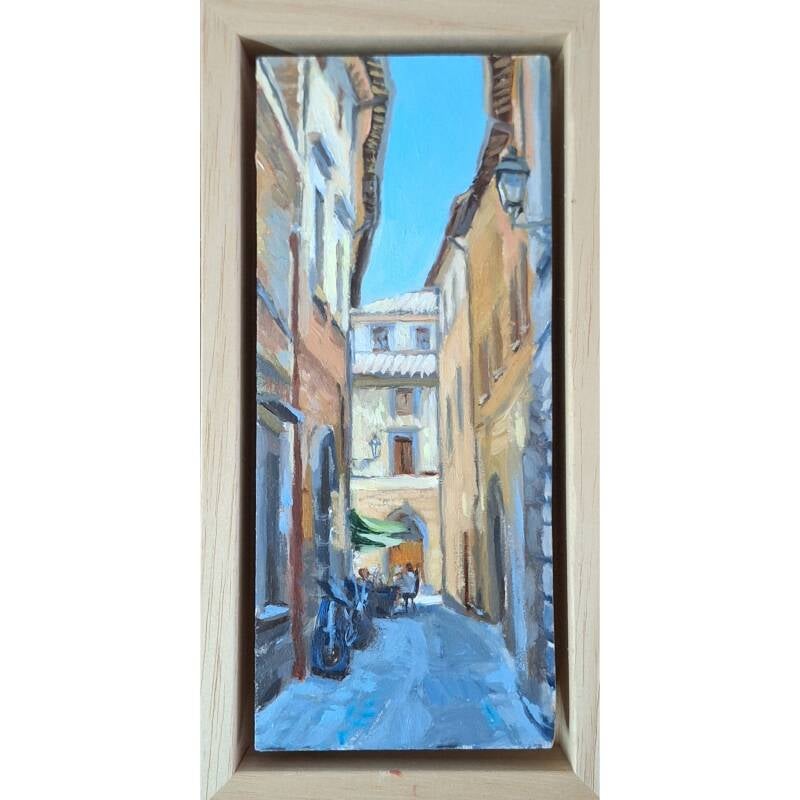Sole e ombre a Orvieto II | 18,5 x 8 cm | olieverf op paneel | 2025