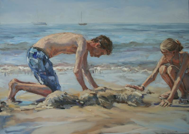 Zand2 | 50 x 70 cm | olieverf op doek | 2013