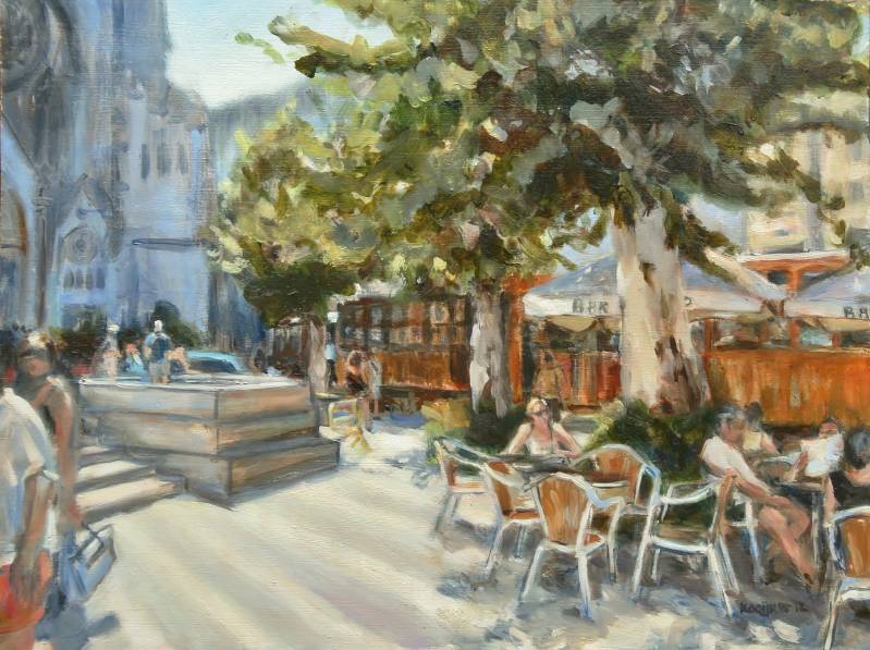 Placa in Soller | 32 x 41,5 cm | olieverf op paneel