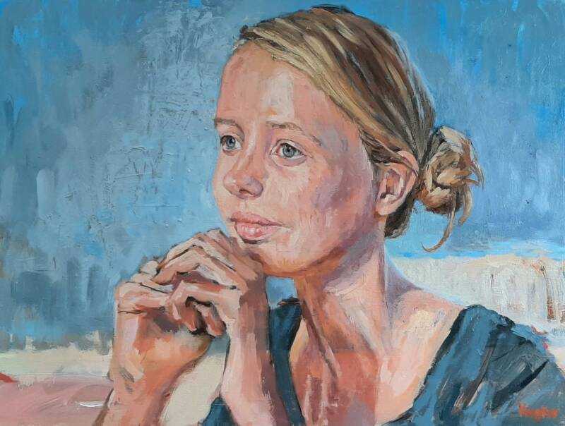 vingers van El, hannen fol goud | 30 x 40 cm | olieverf op paneel | 2015 |