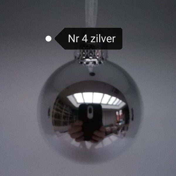 kerstbal nr 4 zilver