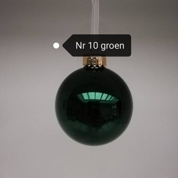 Kerstbal nr 10 groen