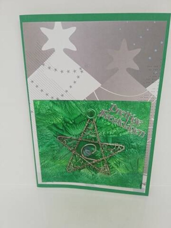Kerstkaart bijenwas 15