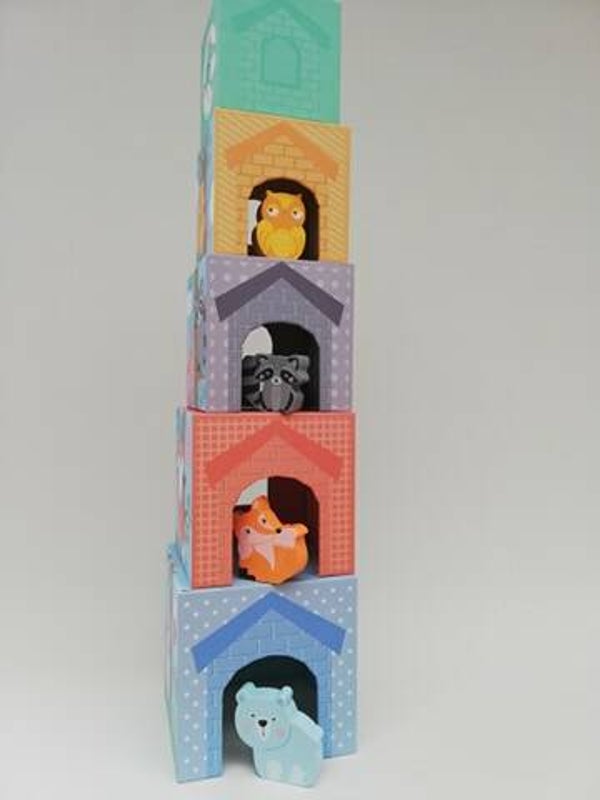 Pastel stapel toren.
