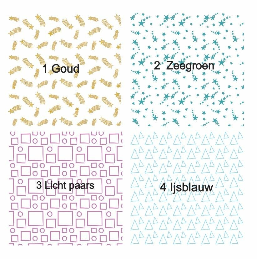 Kleuren voor de patronen van wikkels en dekselstickers