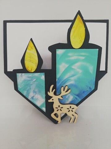 Kerstkaart bijenwas 22