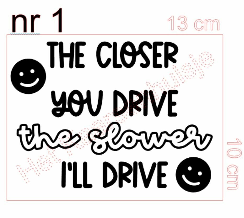 Auto stickers , grappige teksten