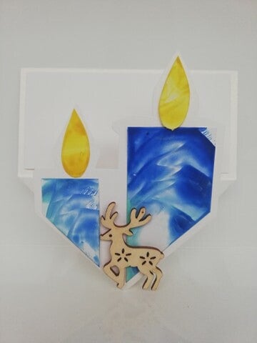 Kerstkaart bijenwas 21