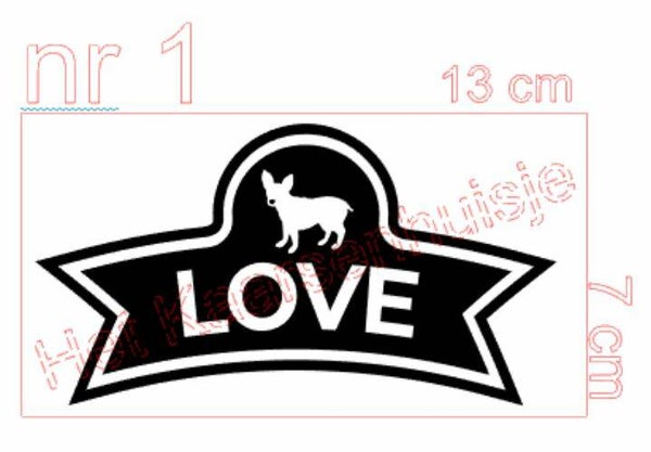 Auto stickers honden "LOVE"