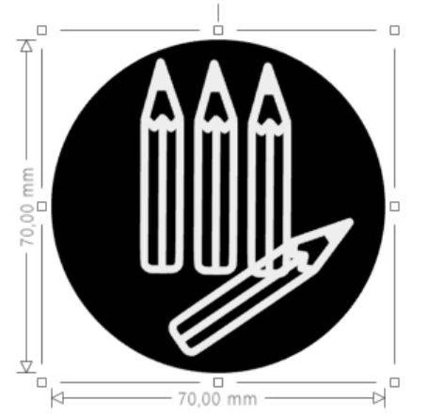 sorteersticker potloden