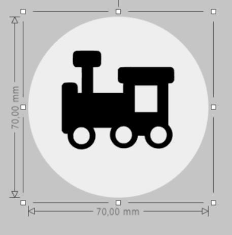 sorteersticker trein