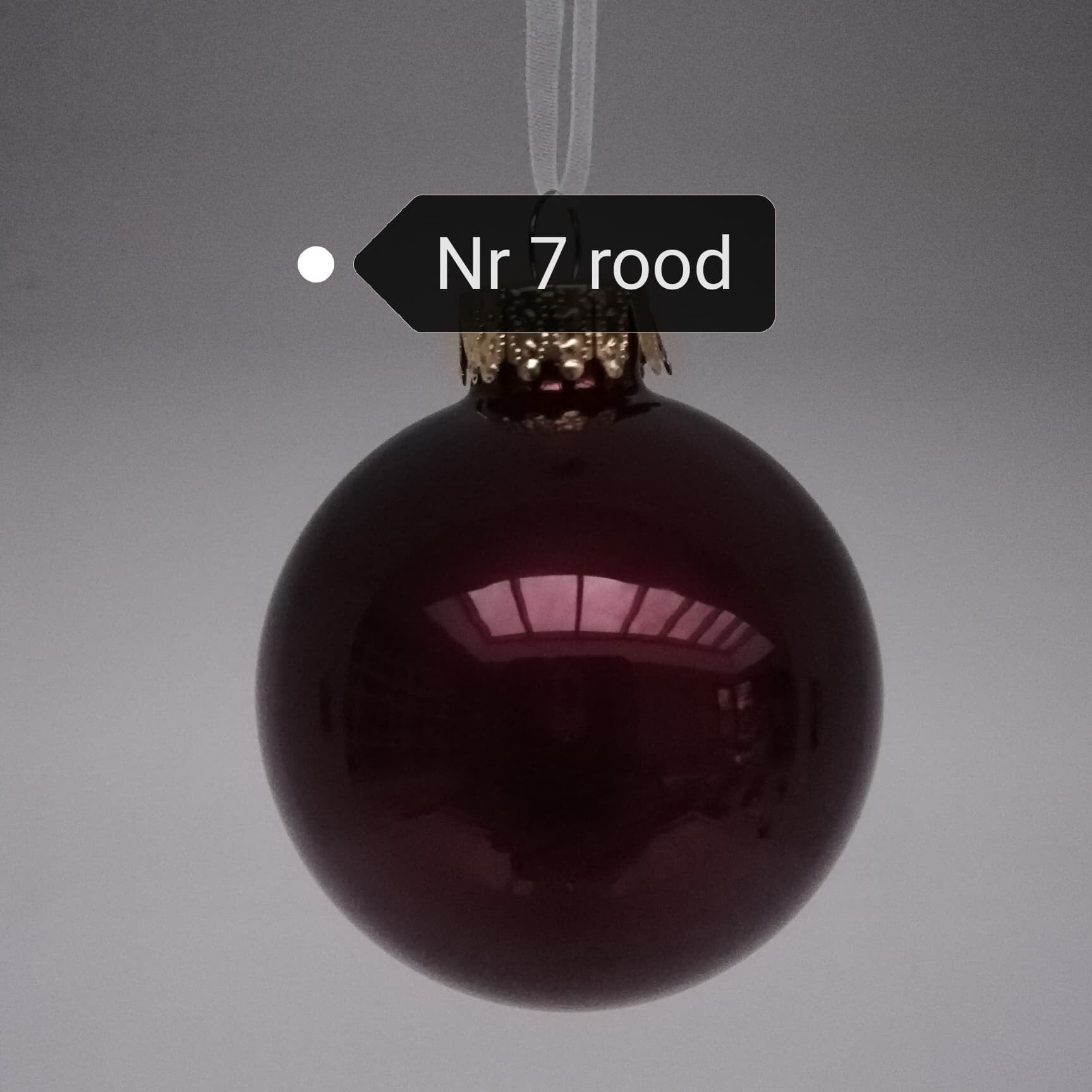 Kerstbal nr 7 rood