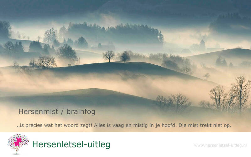 Brain fog is hersenmist. Alles is vaag en mistig in je hoofd.