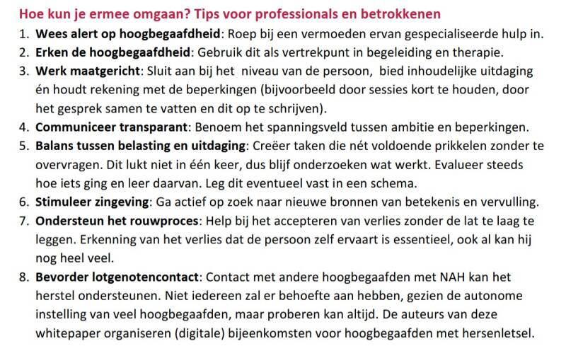 Tips voor HB en NAH