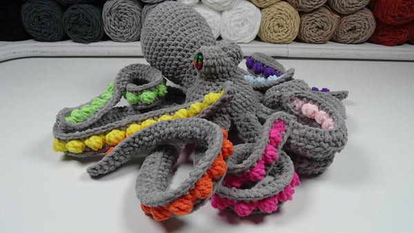 Reuzenoctopus Grijs Regenboog