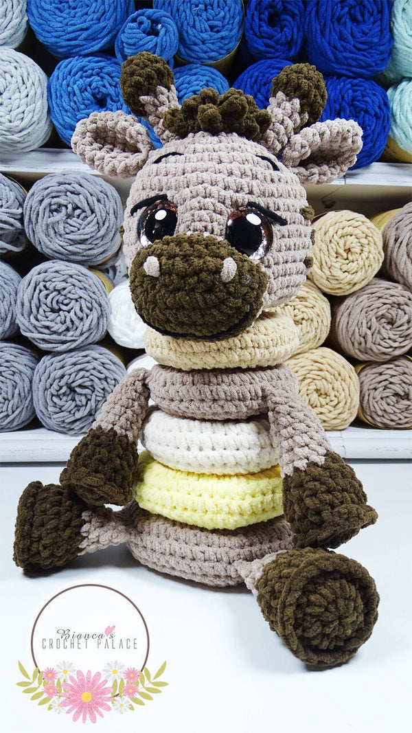 Stapeltoren Giraffe / Bruin Beige Geel