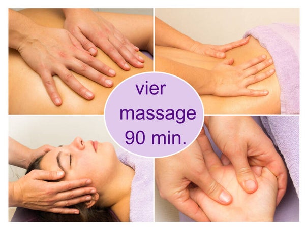 viermassage kaart 1,5 uur