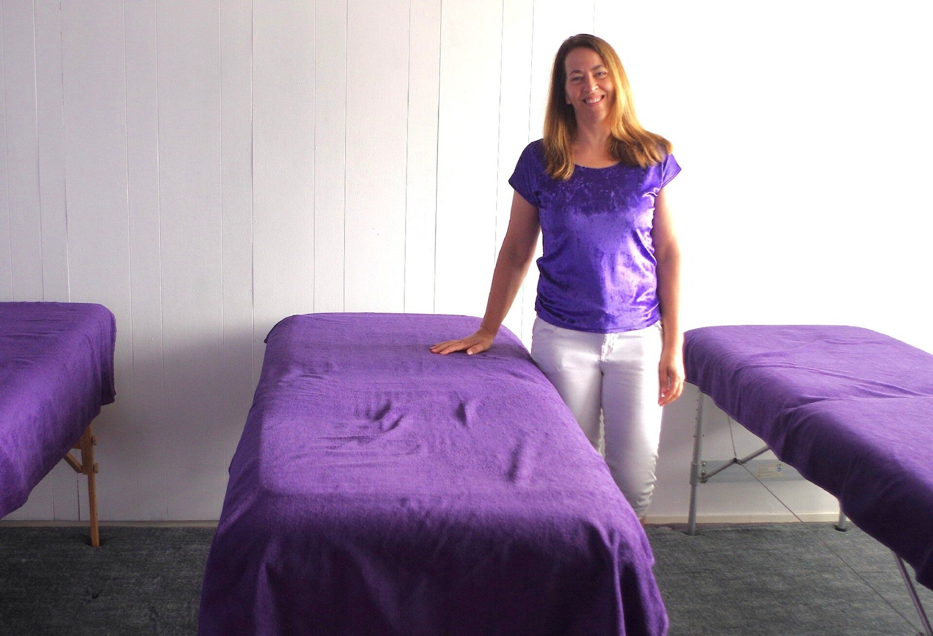 Margriet van der Heide in workshopruimte
