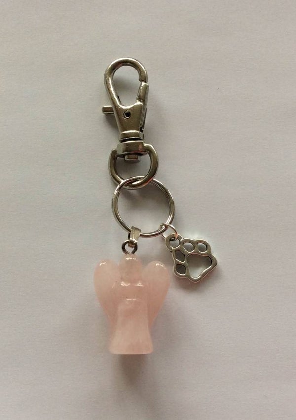 Halsbandhanger Rozenkwarts Engel